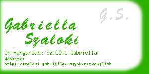 gabriella szaloki business card