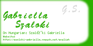 gabriella szaloki business card